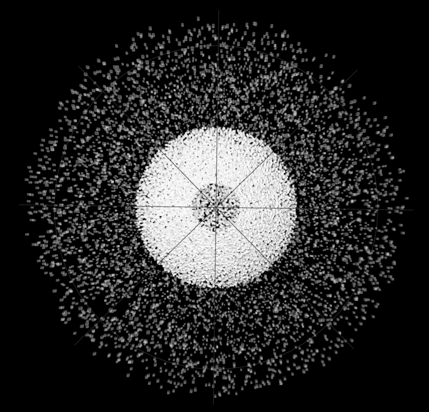 Leave Space, mise en volume des débris spatiaux — sculpture sphère armillaire par Alessia Sanna